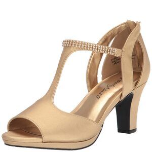 Easy Street Womens Flash Gold Satin 7.5 WW (EE)